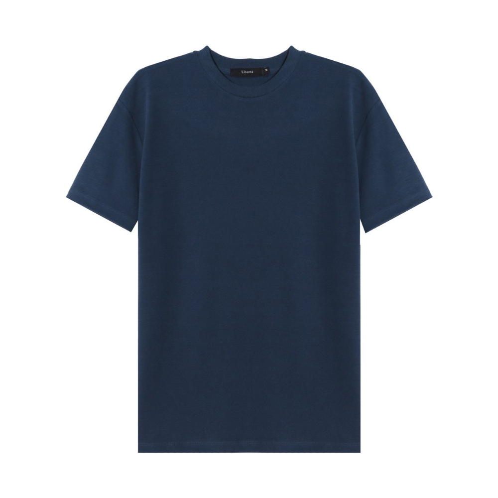 반팔 티셔츠 네이비블루 색상 이미지-S1L42